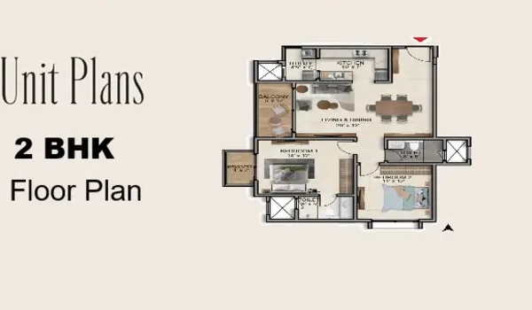 Featured Image of Prestige Raidurg 2 BHK Floor Plan